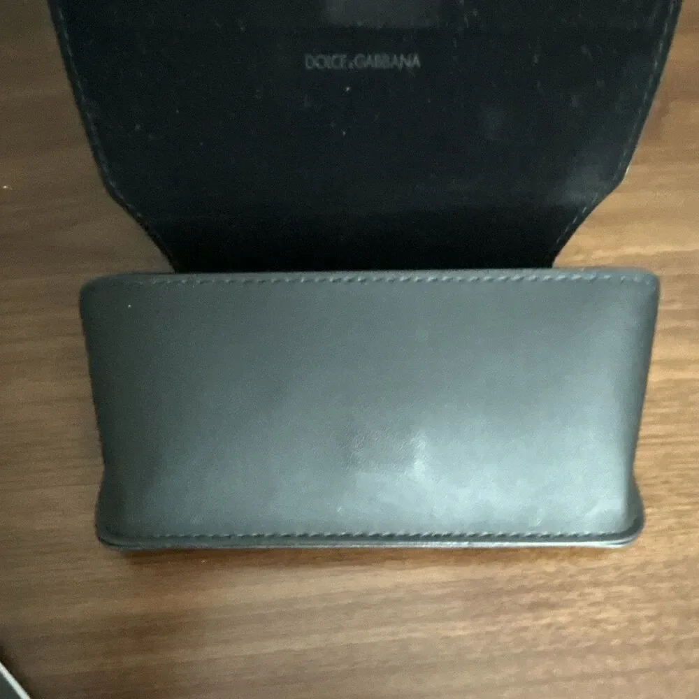 Dolce & Gabbana Black Hard Case for Eyeglasses w/ Dolce & Gabbana Booklet